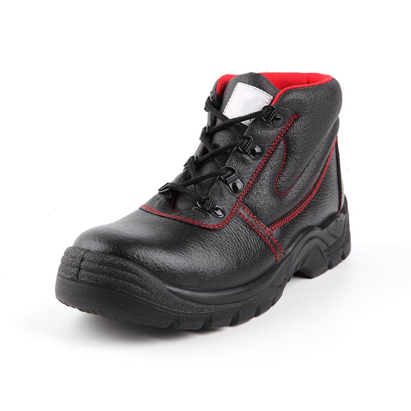Buty robocze o niskim kroju, gładkiej skóry bydlęcej ze stalowymi noskami